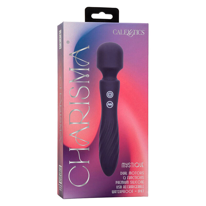 CALEXOTICS - CHARISMA MYSTIQUE MASSAGER DUAL MOTORS 12 FUNCTIONS 20.5 CM X 4.5 CM PURPLE