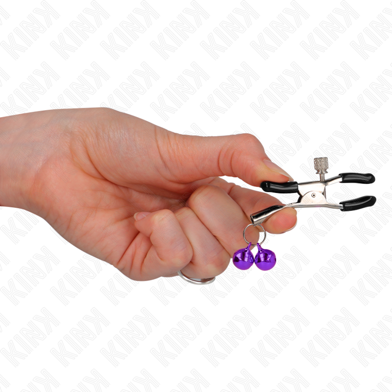 KINK - PINZA NARIZ DOBLE CAMPANA PÚRPURA 6 CM