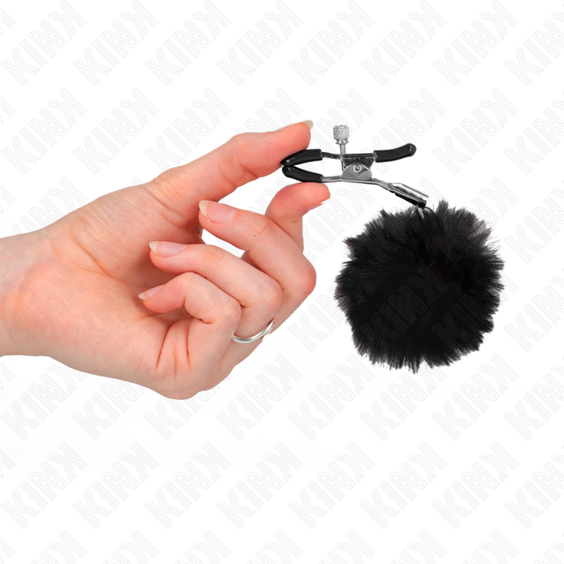 KINK - ABRAZADERA DE BOLA DE PIEL SINTÉTICA NEGRA 6 CM