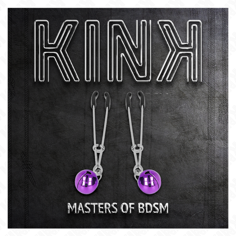 KINK - PINZAS DE PUNTA FINAS PÚRPURAS 7 CM