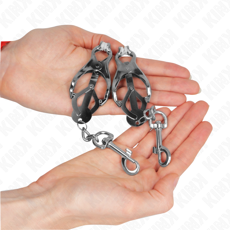 KINK - PINZAS DE TRÉBOL JAPONESAS CON GANCHOS DE PLATA