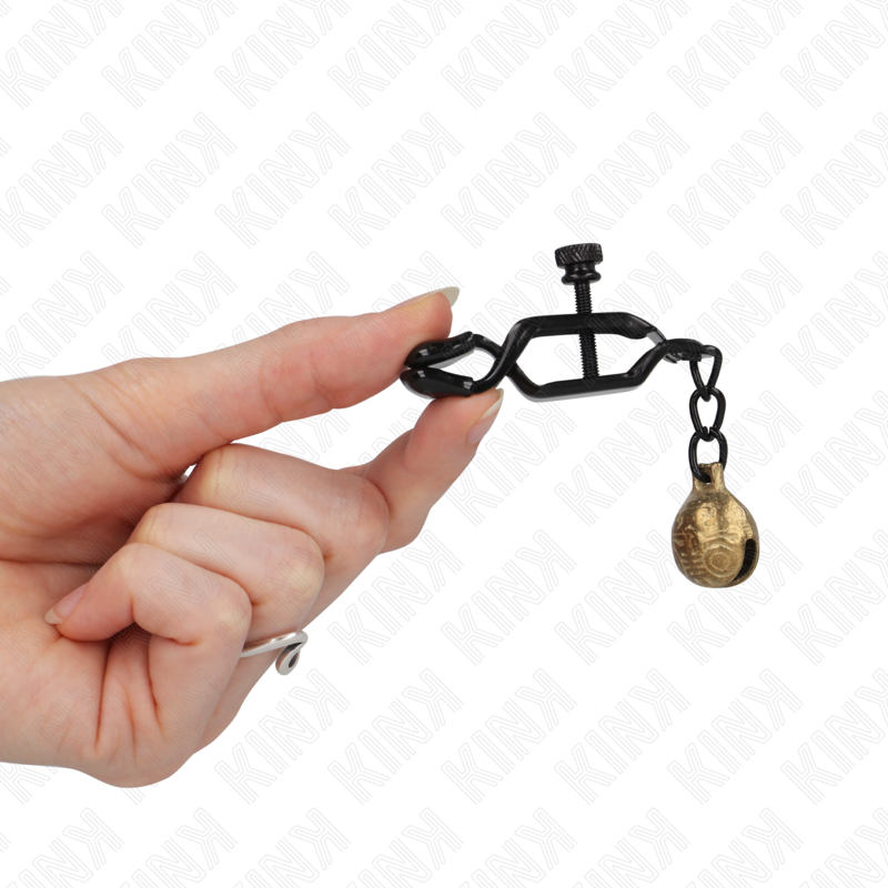 KINK - PINZAS PARA NARIZ ESTILO CAMPANA NEGRAS DE 7 CM
