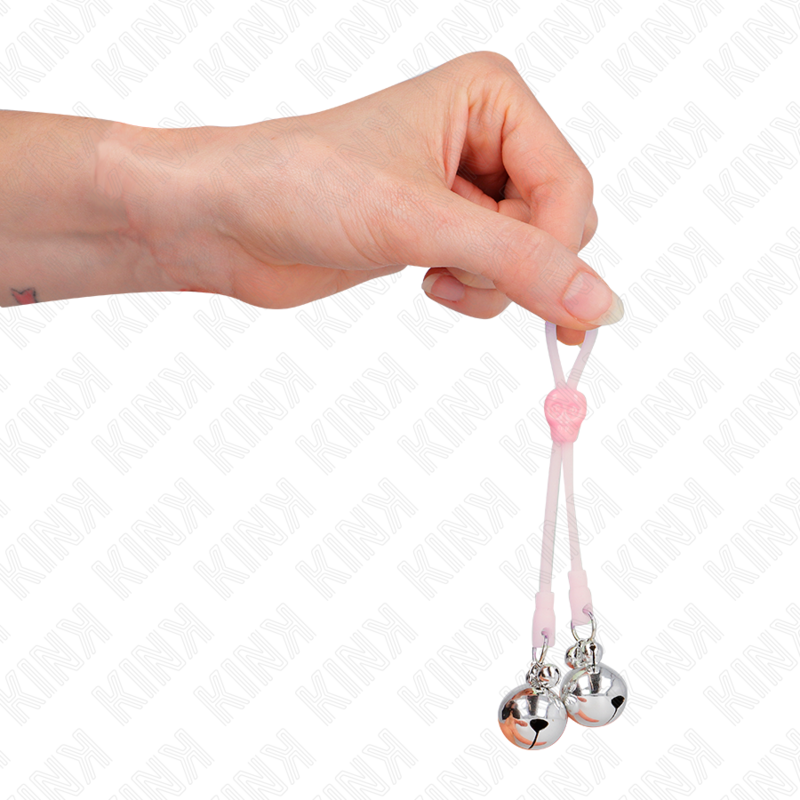 KINK - PINZAS DE CALAVERA ILUMINADAS CON CAÑAS AJUSTABLES ANILLO ROSA/PLATA
