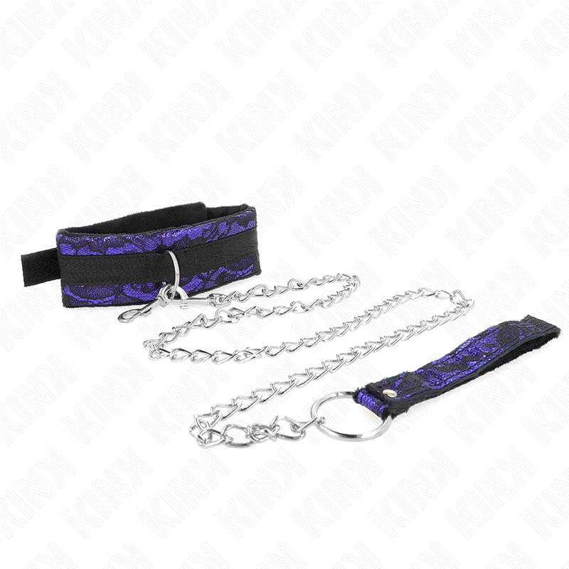 KINK - COLLAR CORTO DE ENCAJE DE TERCIOPELO CON CINTURÓN DE 105 CM CON DEFECTO DE NYLON 44 X 5,5 CM