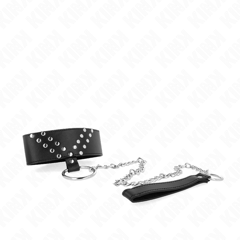 KINK - COLLAR DE 65 CM CON CINTURÓN CON REMACHE EN V AJUSTABLE 36-43 CM X 5 CM