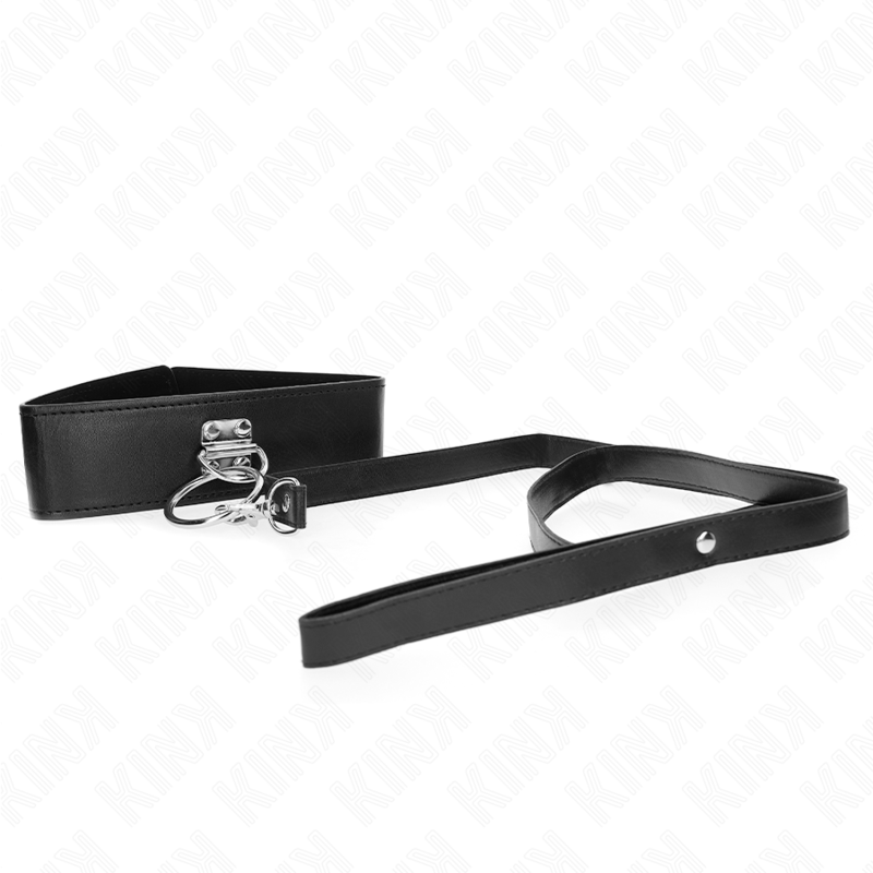 KINK - COLLAR CON TACHUELAS DE 116 CM Y CORREA DE CUERO DE 50 X 5 CM
