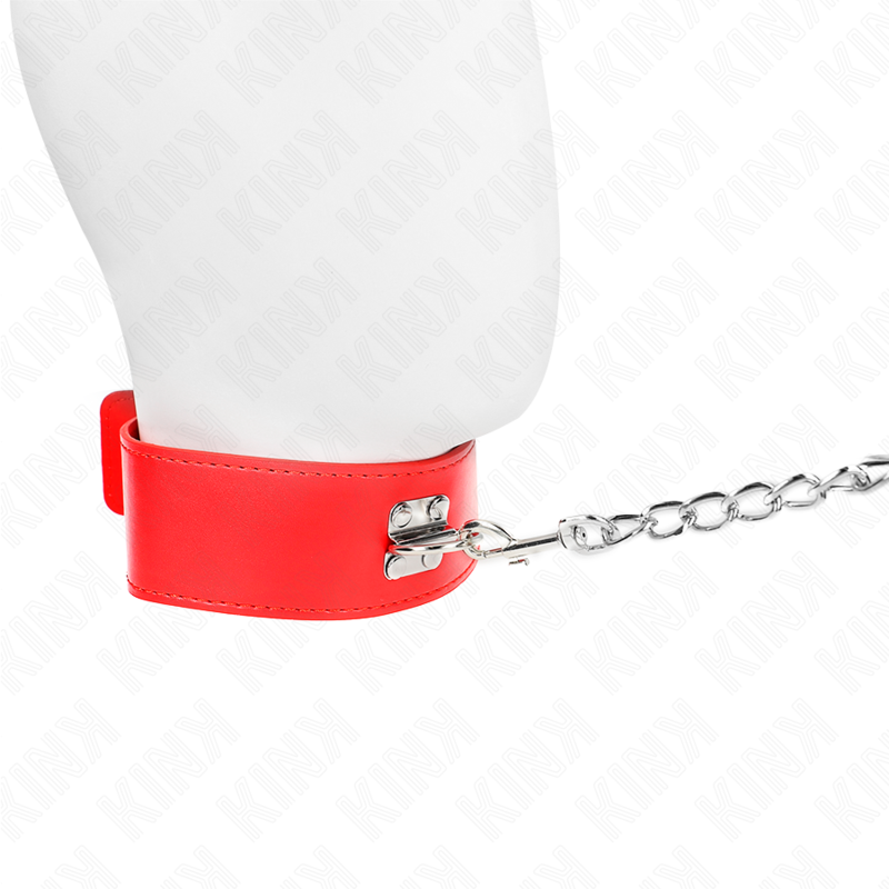 KINK - COLLAR DE 65 CM CON CINTURÓN CON CORREA ANCHA AJUSTABLE ROJA 33,5-41 CM X 5 CM