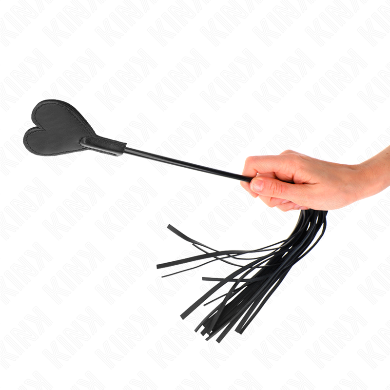 KINK - RANGE WHIP WITH HEART PANEL 35 CM