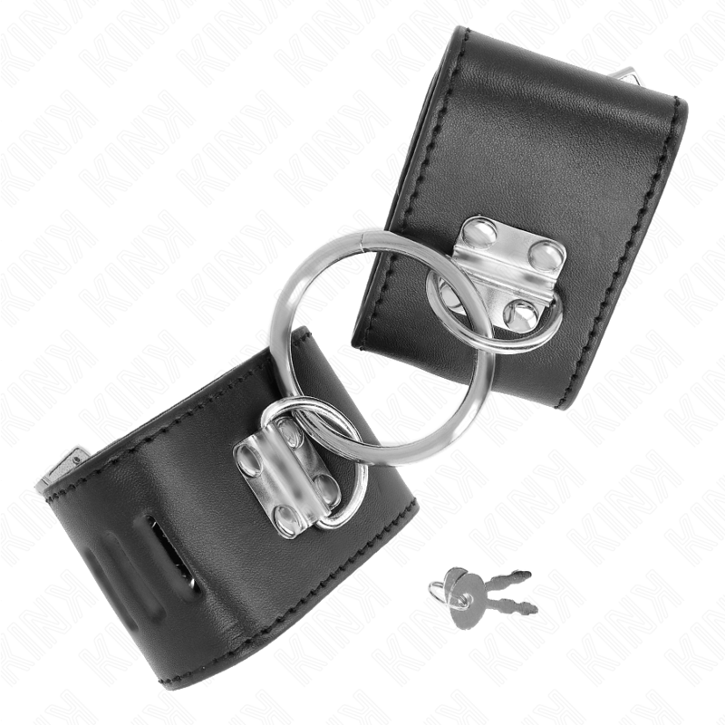 KINK - MUÑECA FIJA CON ANILLA Y CIERRE DE CANDADO AJUSTABLE NEGRO 16-23 CM X 5,5 CM