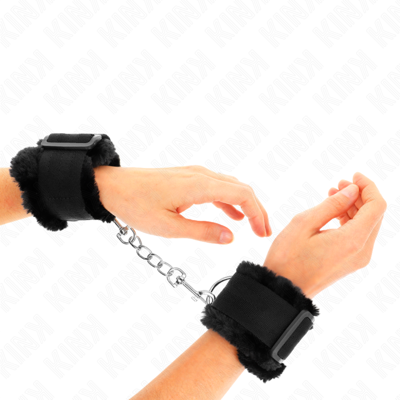 KINK - MUÑECA AJUSTABLE CON FORRO DE PELO NEGRO 17-31 CM X 7 CM