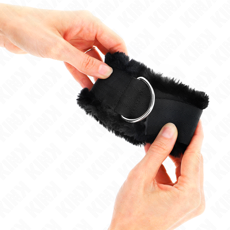 KINK - MUÑECA AJUSTABLE CON FORRO DE PELO NEGRO 17-31 CM X 7 CM