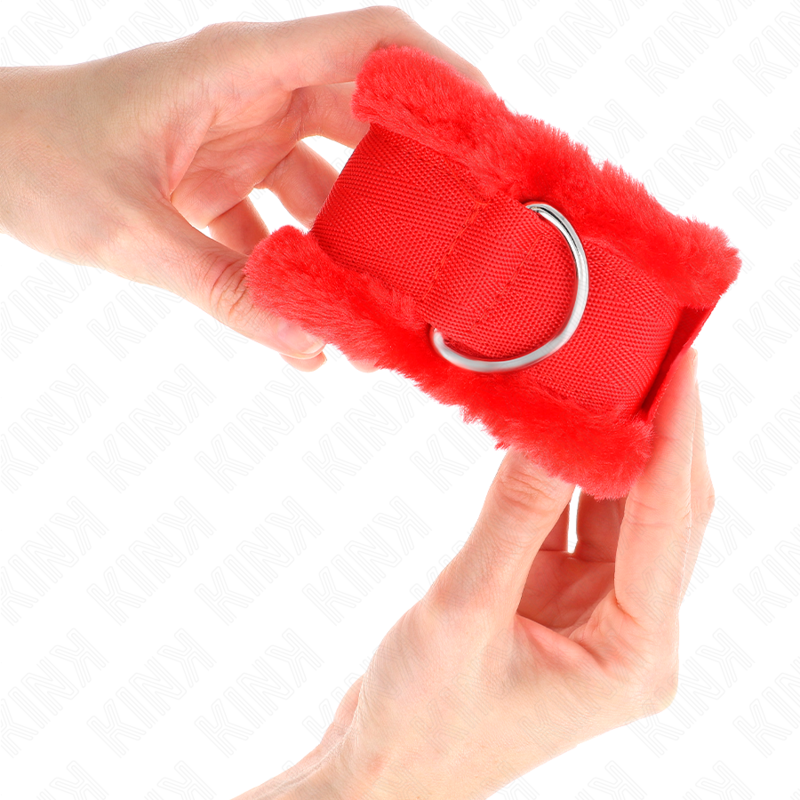 KINK - FORRO DE PELO ROJO AJUSTABLE A LA MUÑECA 17-31 CM X 7 CM