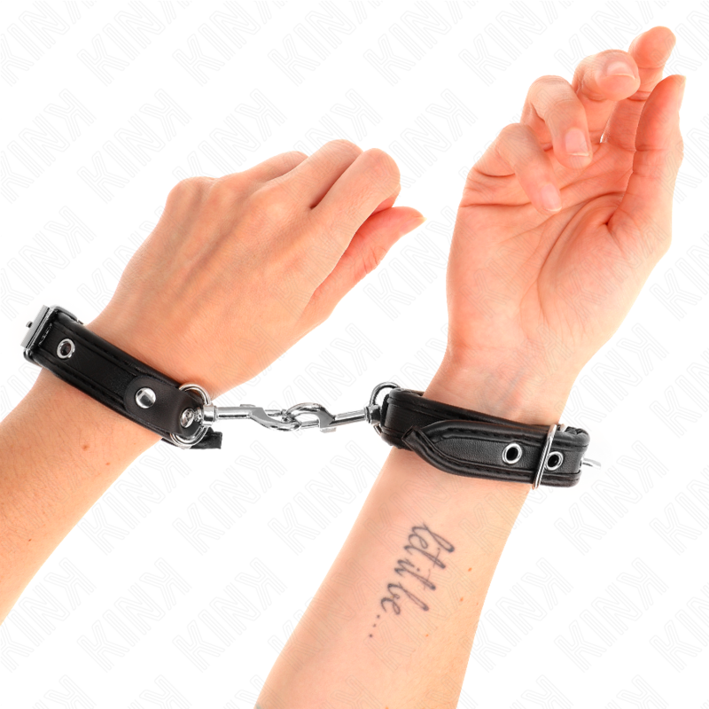 KINK - MINI PULSERAS NEGRAS CON TALLOS AJUSTABLES 16-22 CM X 2 CM