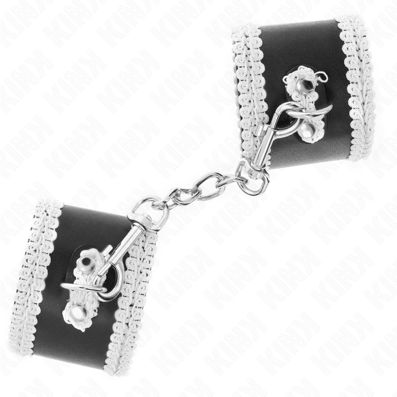 KINK - MUÑECA NEGRA CON ENCAJE AJUSTABLE DECORADO BLANCO 20-23 CM X 5,5 CM