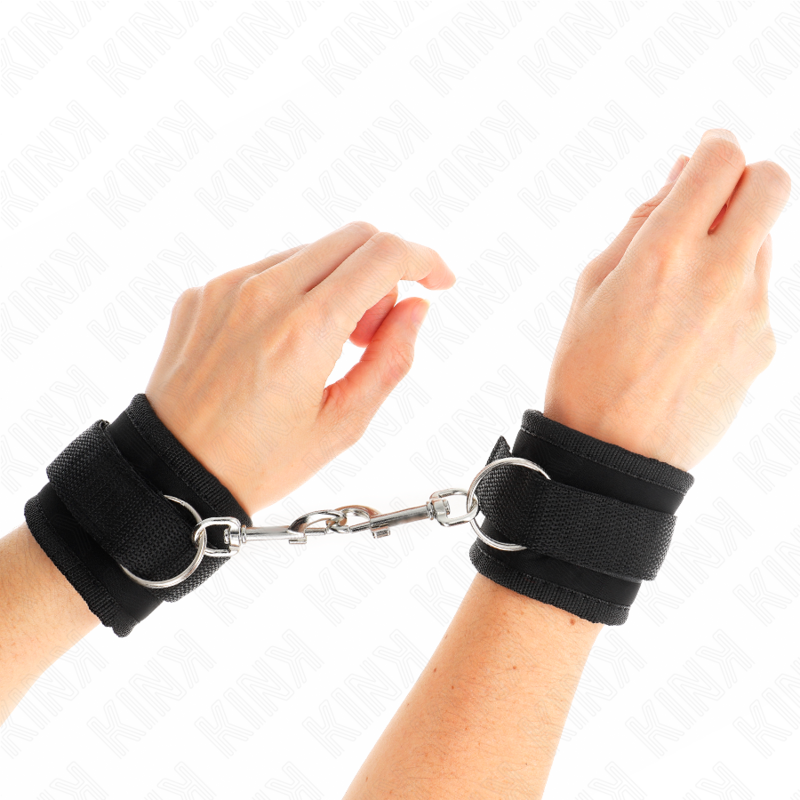 KINK - MUÑECA DE NYLON CON GANCHO Y BUCLE NEGRO MODELO 2 AJUSTABLE 18-35 CM X 6 CM