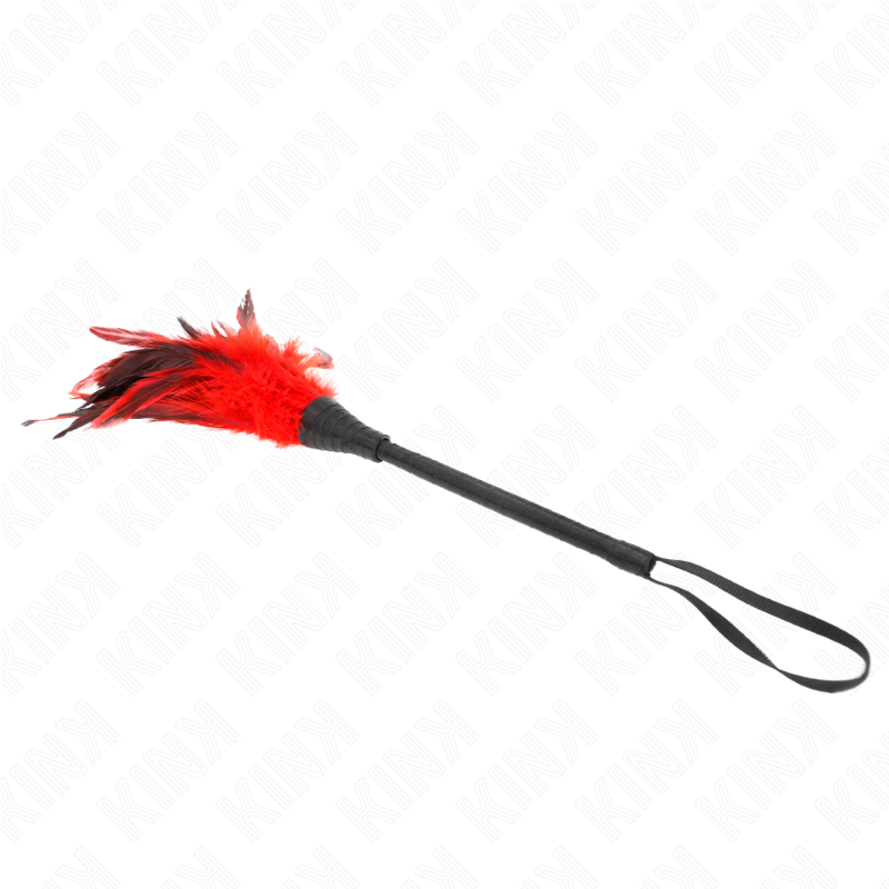 KINK - RED HORN SHAPED CHICKEN FEATHERS 36 CM