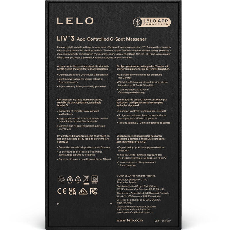 LELO - ESTIMULADOR DEL PUNTO G LIV™ 3 VIOLETA