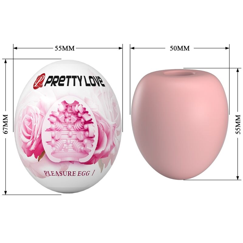 PRETTY LOVE - MASTURBADOR MASCULINO EN FORMA DE HUEVO ROSA