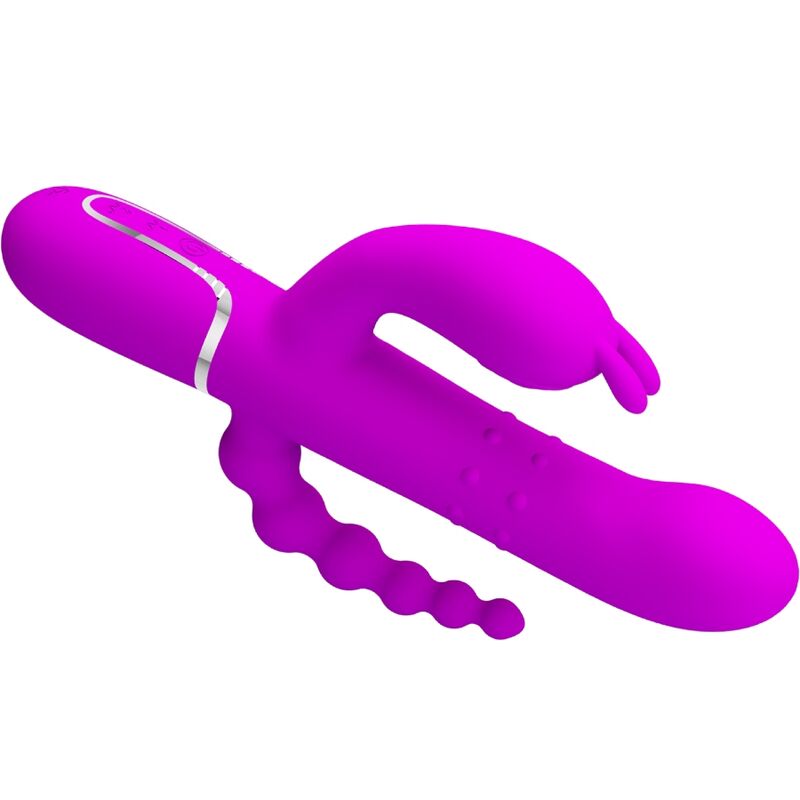 PRETTY LOVE - VIBRADOR TRIPLE MULTIFUNCIONAL CAMMY 4 EN 1 ROSA