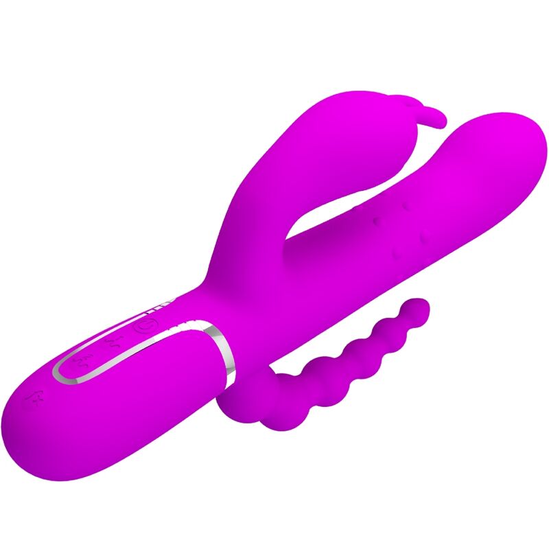 PRETTY LOVE - VIBRADOR TRIPLE MULTIFUNCIONAL CAMMY 4 EN 1 ROSA