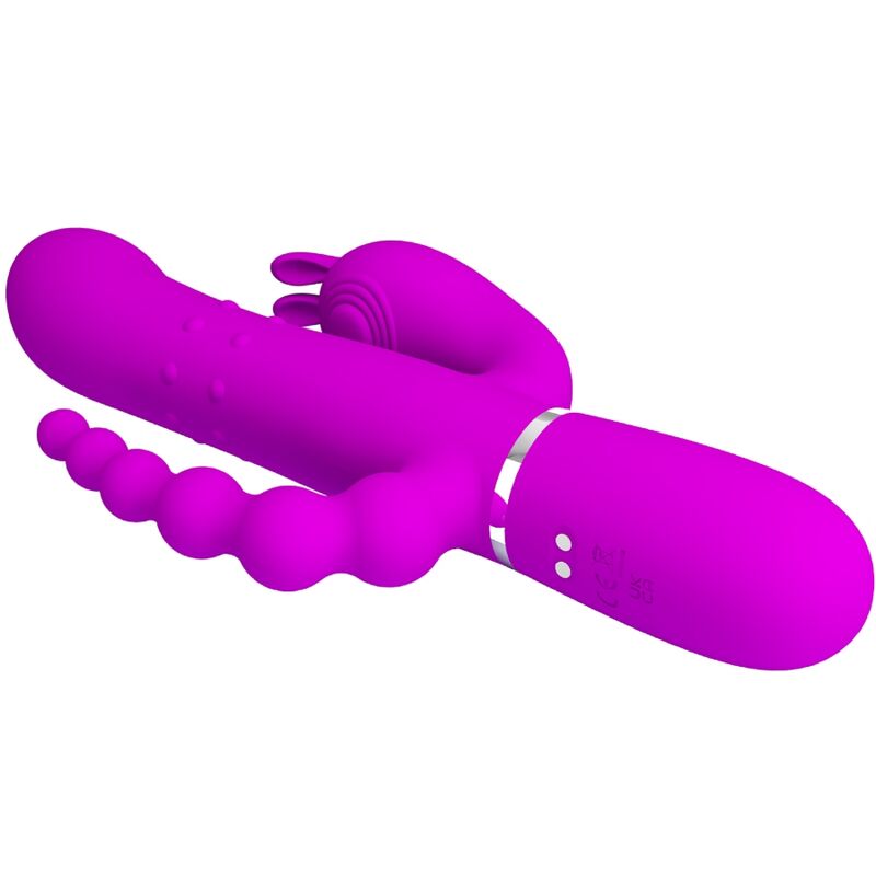 PRETTY LOVE - VIBRADOR TRIPLE MULTIFUNCIONAL CAMMY 4 EN 1 ROSA