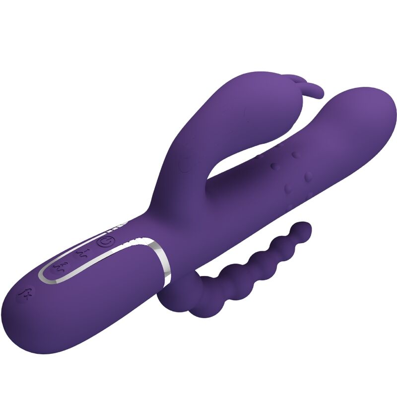 PRETTY LOVE - VIBRADOR MULTIFUNCIÓN 4 EN 1 CAMMY TRIPLE MORADO