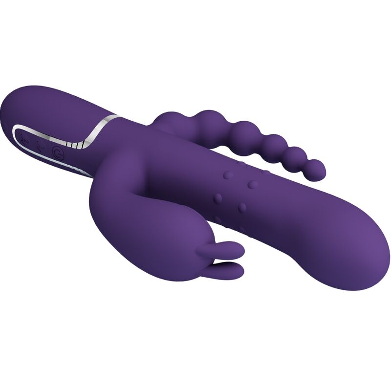 PRETTY LOVE - VIBRADOR MULTIFUNCIÓN 4 EN 1 CAMMY TRIPLE MORADO