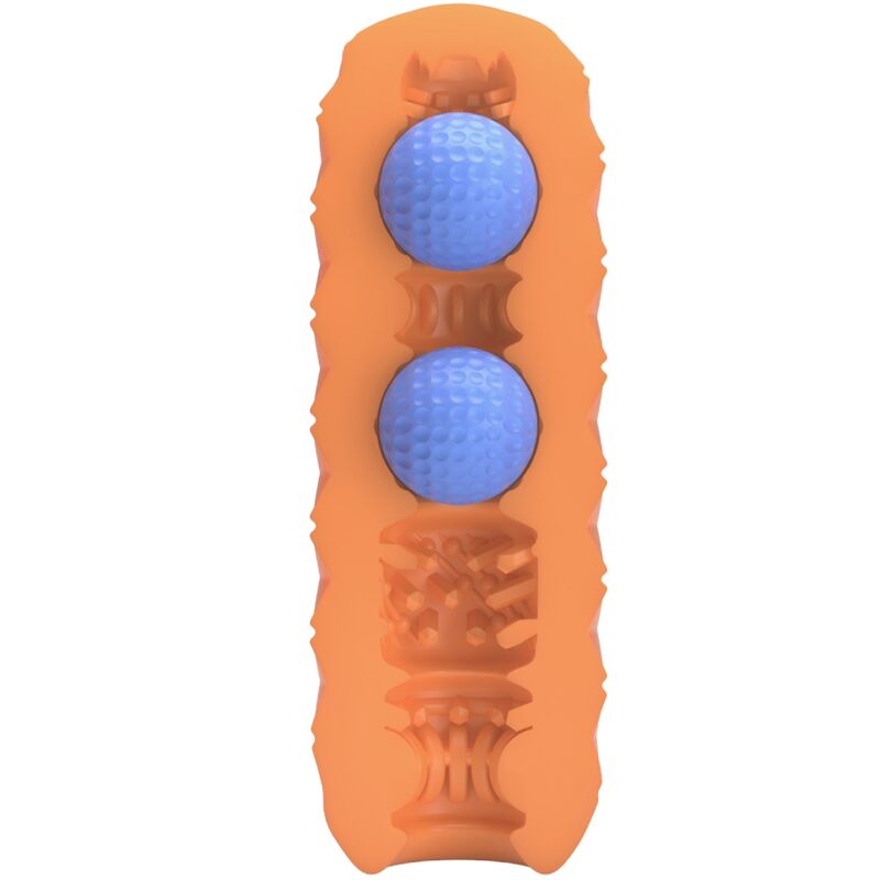 PRETTY LOVE - MASTURBADOR MASCULINO TWIN BALLS NARANJA