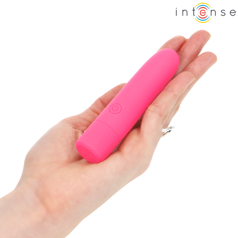 INTENSE - BALA VIBRADORA RECARGABLE USB SYMONE 8 VIBRACIONES ROSA 10 X 2,2 CM