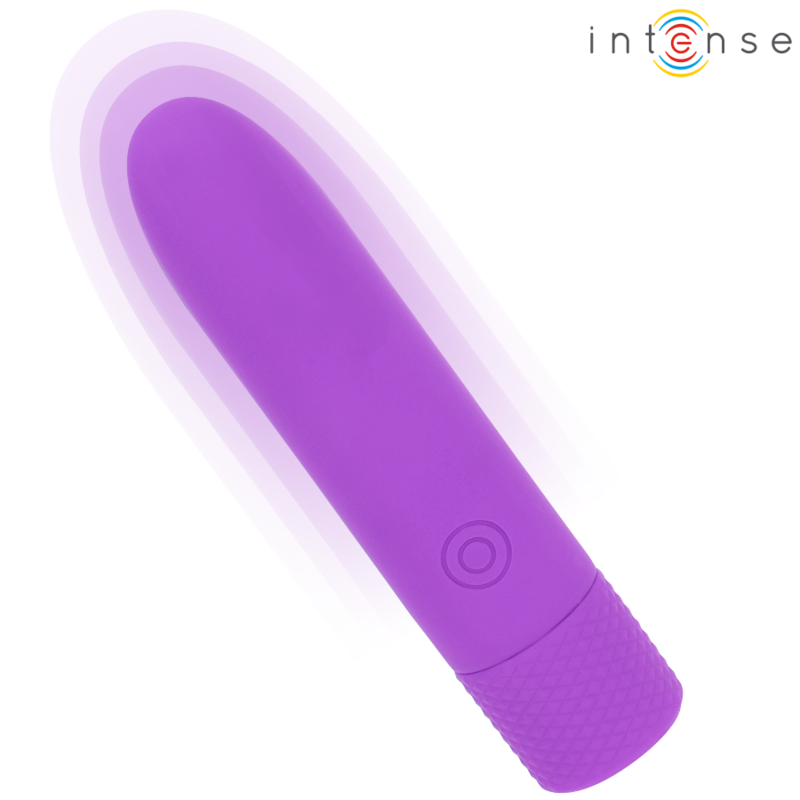 INTENSE - BALA VIBRADORA RECARGABLE USB SYMONE 8 VIBRACIONES MORADA 10 X 2,2 CM