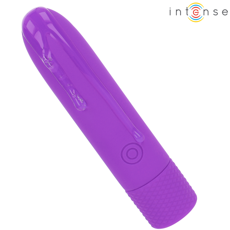 INTENSE - BALA VIBRADORA RECARGABLE USB SYMONE 8 VIBRACIONES MORADA 10 X 2,2 CM