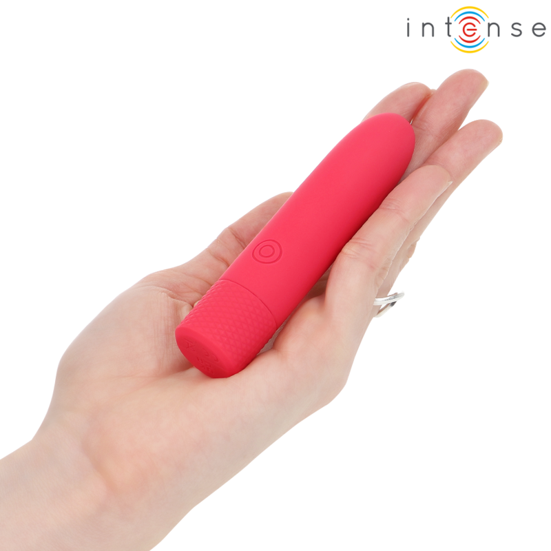 INTENSE - BALA VIBRADORA RECARGABLE USB SYMONE 8 VIBRACIONES ROJA 10 X 2,2 CM