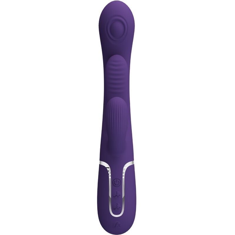 PRETTY LOVE - VIBRADOR MULTIFUNCIONAL SHANIA TRIPLE RABBIT PÚRPURA