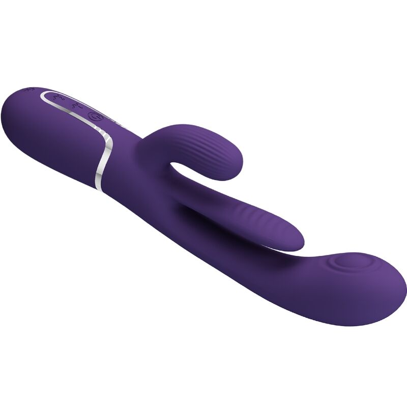 PRETTY LOVE - VIBRADOR MULTIFUNCIONAL SHANIA TRIPLE RABBIT PÚRPURA