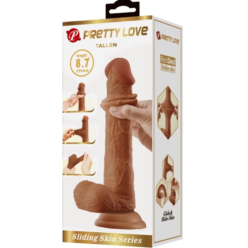 PRETTY LOVE - DILDO REALISTA 22 CM MARRÓN