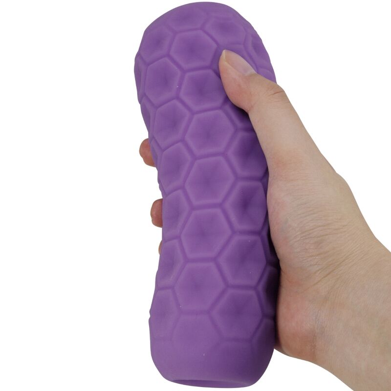 PRETTY LOVE - MASTURBADOR MASCULINO DE BOLAS GEMELAS PÚRPURAS