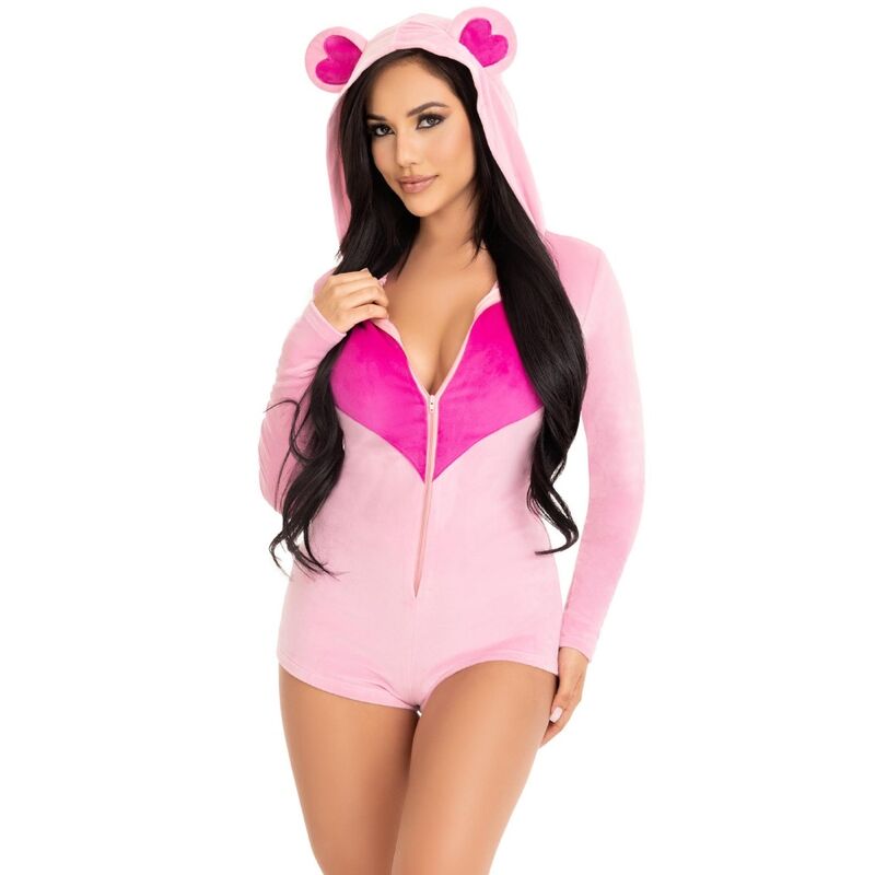 LEG AVENUE - BODY DE OSO DE TERCIOPELO ROSA M