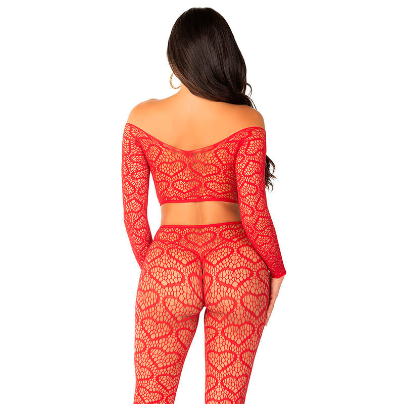 LEG AVENUE - CROP TOP + CALCETINES ROJOS TALLA ÚNICA