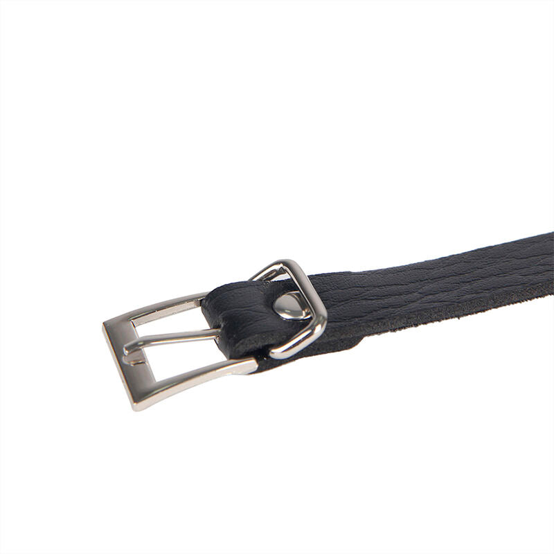 SUBBLIME - 953713 CINTURÓN PUNK BONDAGE HEBILLA DE METAL NEGRO TALLA ÚNICA