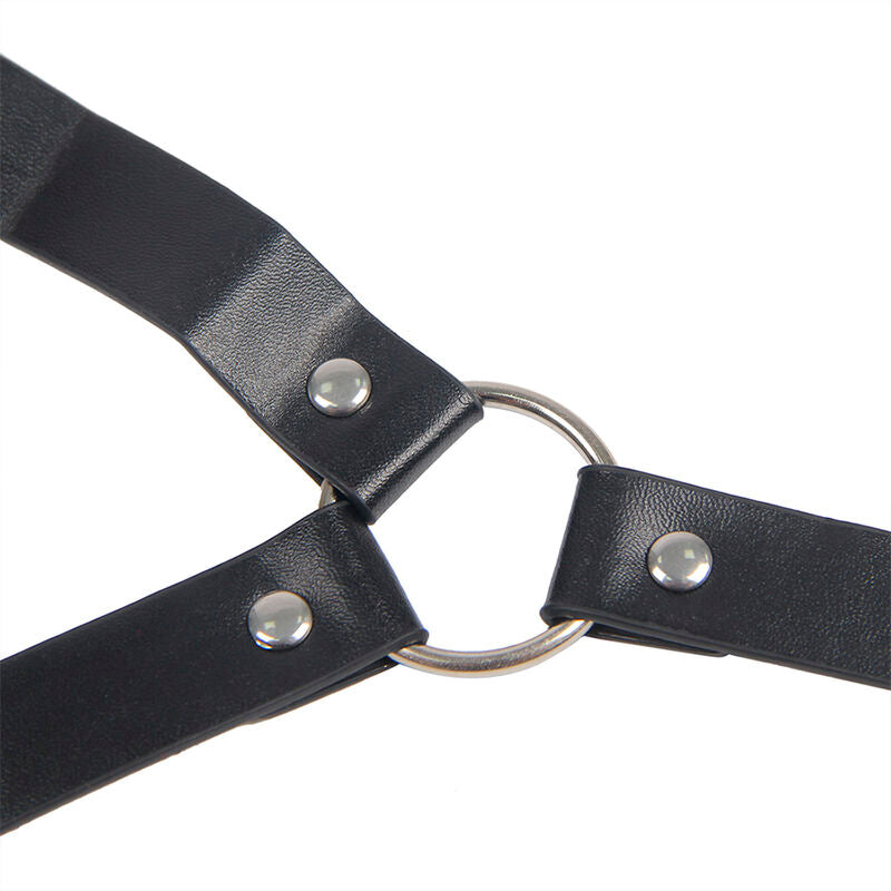 SUBBLIME - 953720 CORREAS BONDAGE DE CUERO PARA PECHOS, COLOR NEGRO, TALLA ÚNICA