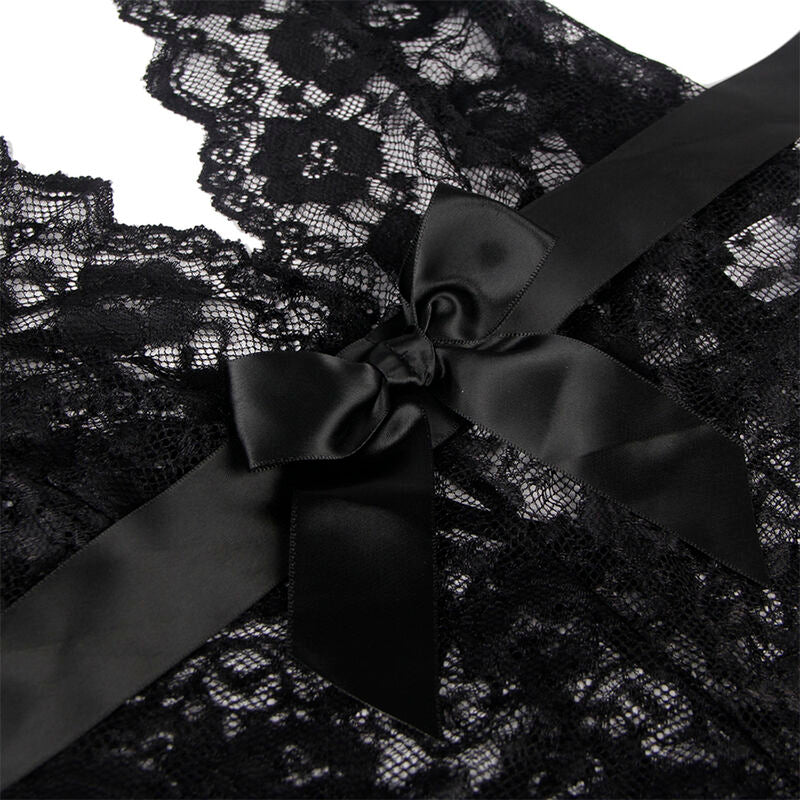 SUBBLIME - 930882 SEXY BLACK RUFFLED BODYSUIT L/XL