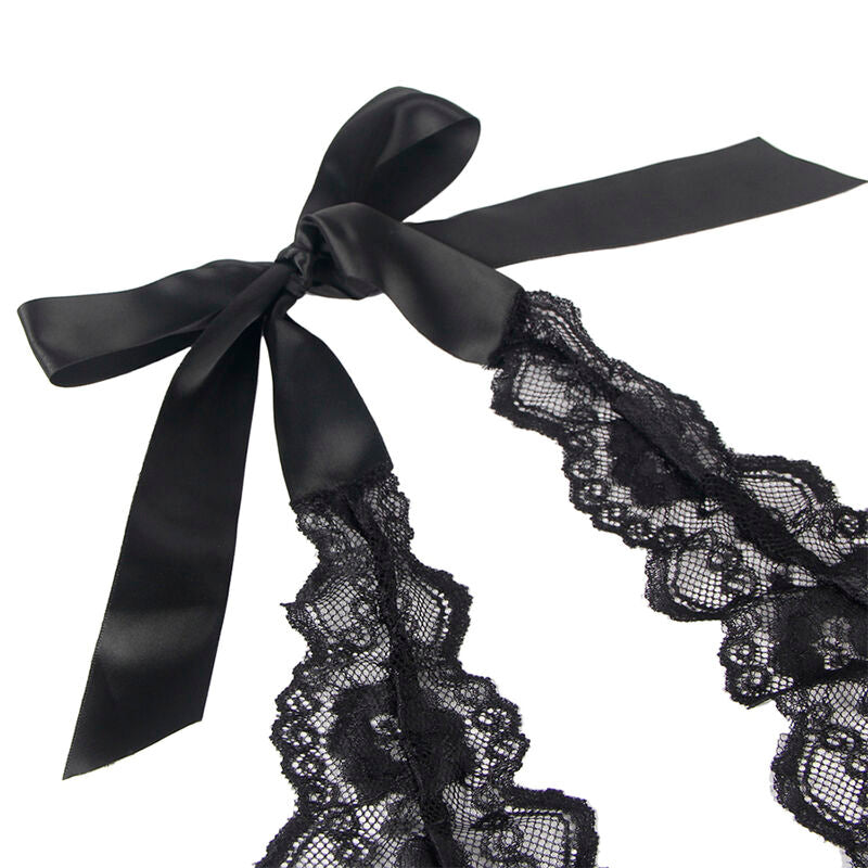 SUBBLIME - 930882 SEXY BLACK RUFFLED BODYSUIT L/XL