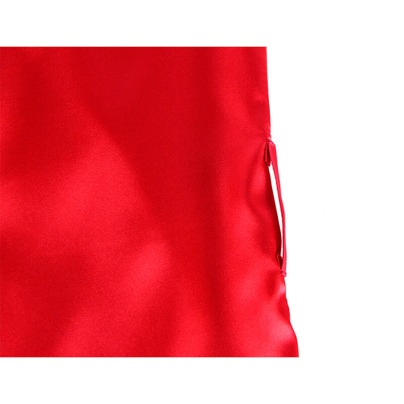 SUBBLIME - 954017 MANGA DE ENCAJE TRANSPARENTE EN LA ESPALDA + TANGA ROJA/NEGRA S/M