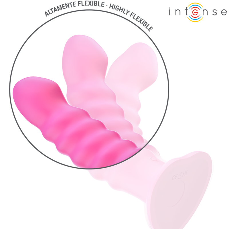 INTENSE - VIBRADOR CINDY TALLA L DISEÑO ESPIRAL 10 VIBRACIONES CONTROL REMOTO ROSA