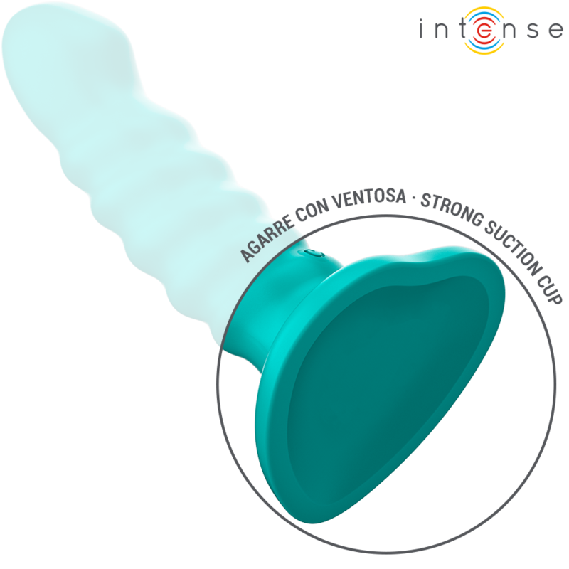 INTENSE - VIBRADOR BUFFY TALLA S DISEÑO ESPIRAL 10 VIBRACIONES CONTROL REMOTO AZUL