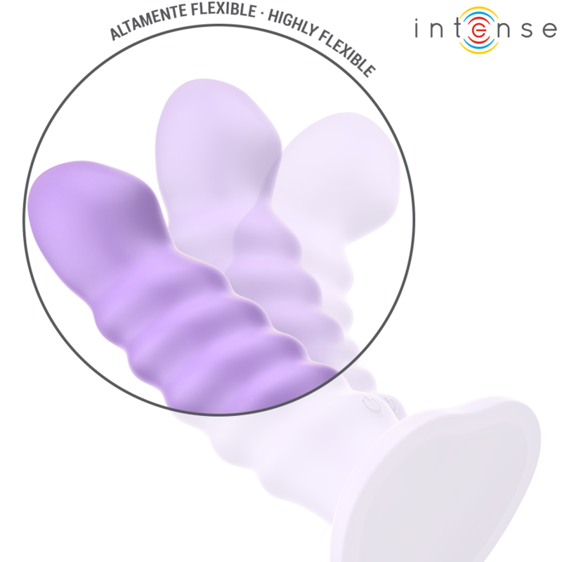 INTENSO - VIBRADOR BRENDA TALLA M DISEÑO ESPIRAL 10 VIBRACIONES CONTROL REMOTO MORADO