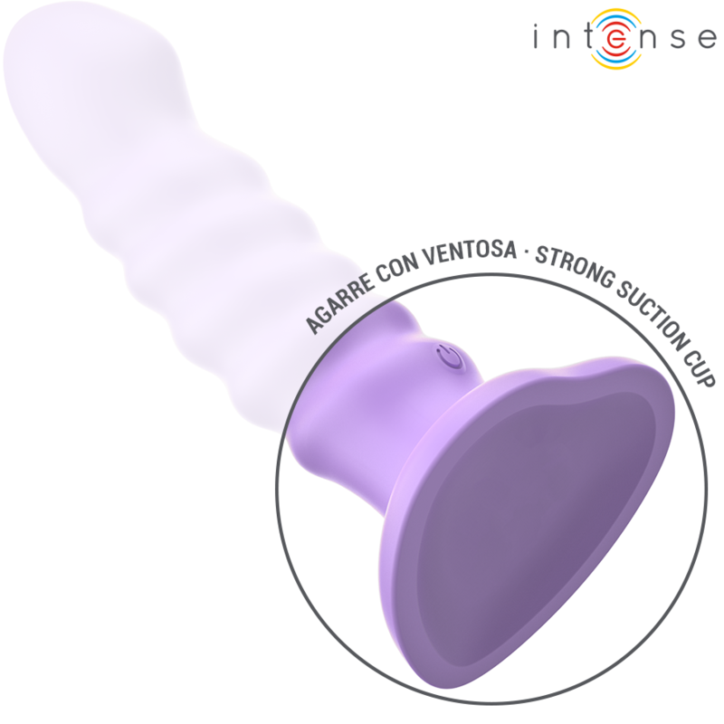 INTENSO - VIBRADOR BRENDA TALLA M DISEÑO ESPIRAL 10 VIBRACIONES CONTROL REMOTO MORADO