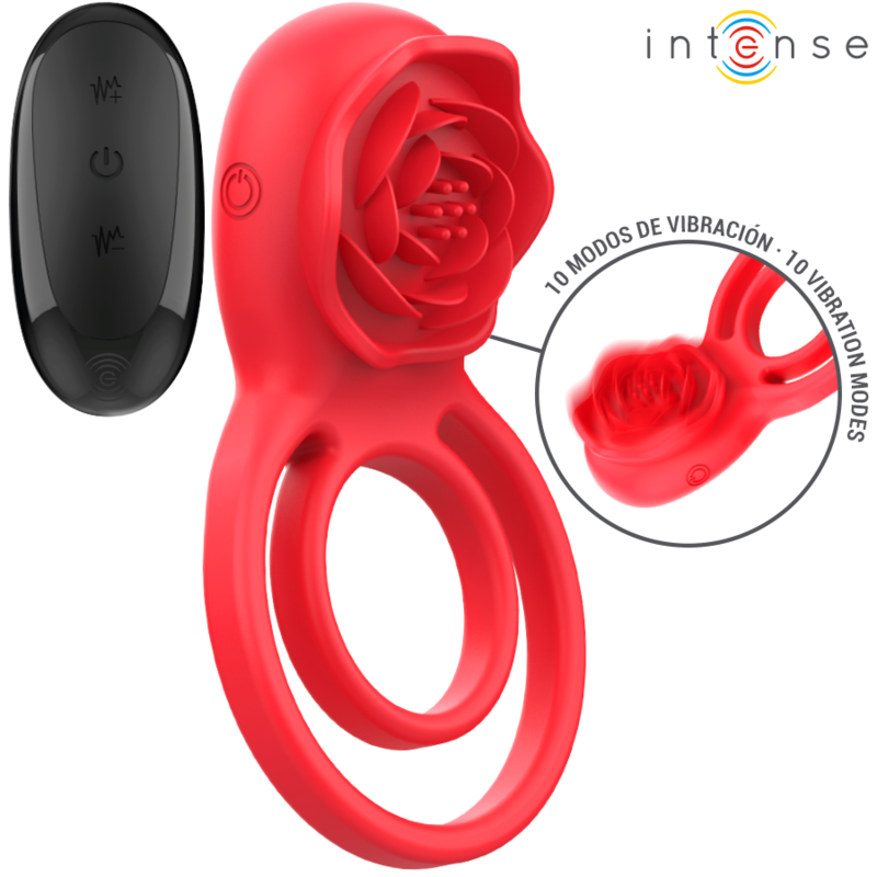 INTENSO - ESTIMULADOR GAIL ROSA 10 VIBRACIONES CONTROL REMOTO ROJO
