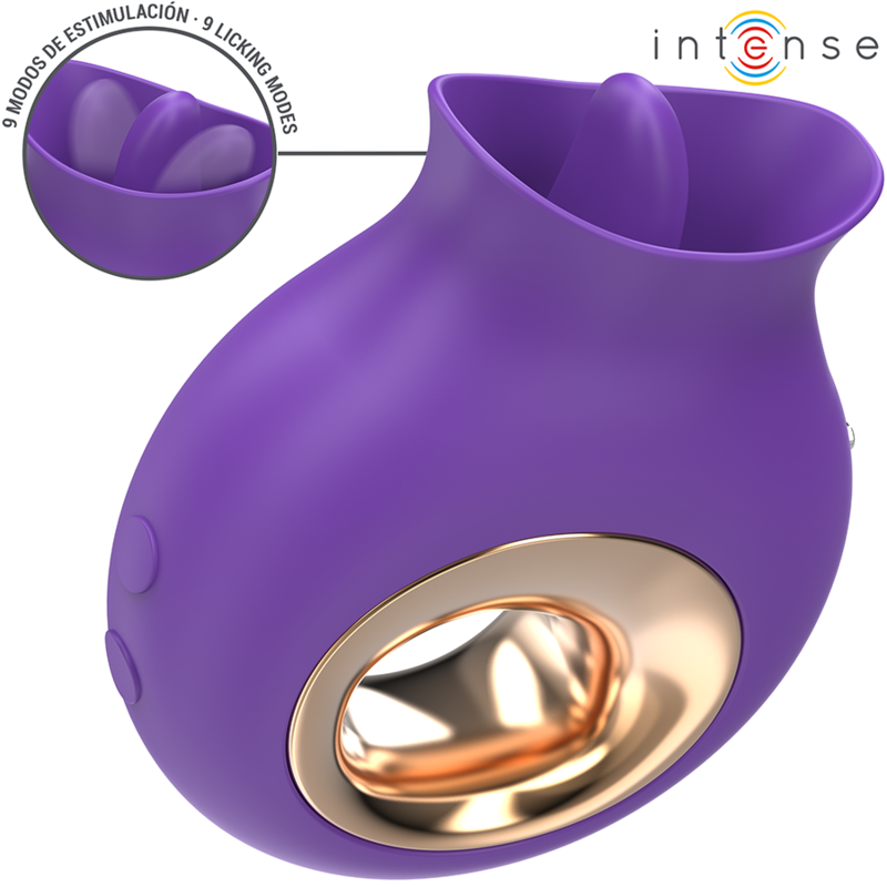 INTENSE - ESTIMULADOR CLÍTORIS TULI 9 VIBRACIONES Y 9 OSCILACIONES MORADO