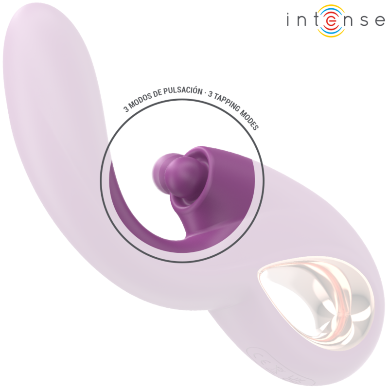 INTENSE - LALI VIBRADOR MULTIFUNCIONAL CON TOQUES Y EMPUJE DEL PUNTO G Y VIBRACIÓN MORADO
